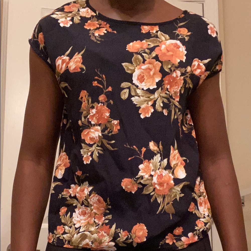 Forever 21 dark flower blouse